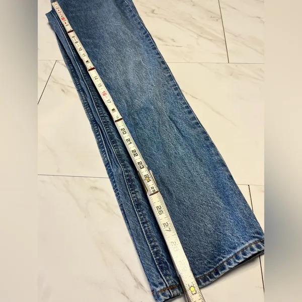 Denim Forum Aritzia Joni high rise loose button fly denim jeans 30 length sz 25 - Image 9
