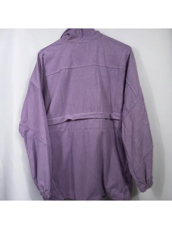 Boutique Purple Corded Quarter Zip Pullover Large NWOT - Image 9
