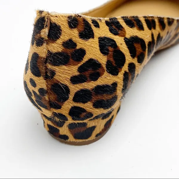 J. CREW Factory Animal Print Calf Hair Almond Toe Slip On Loafers Size 6 Casual - Image 2