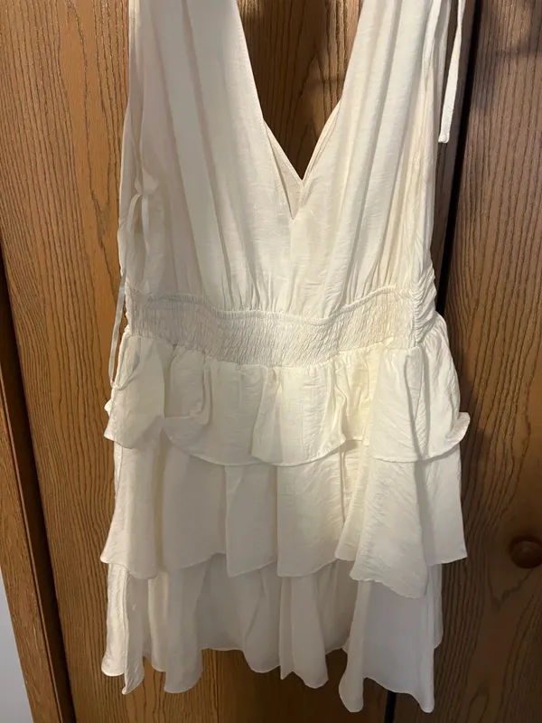 These Three Boutique Indie Collection White Formal Short Graduation Boutique Dress - Image 4