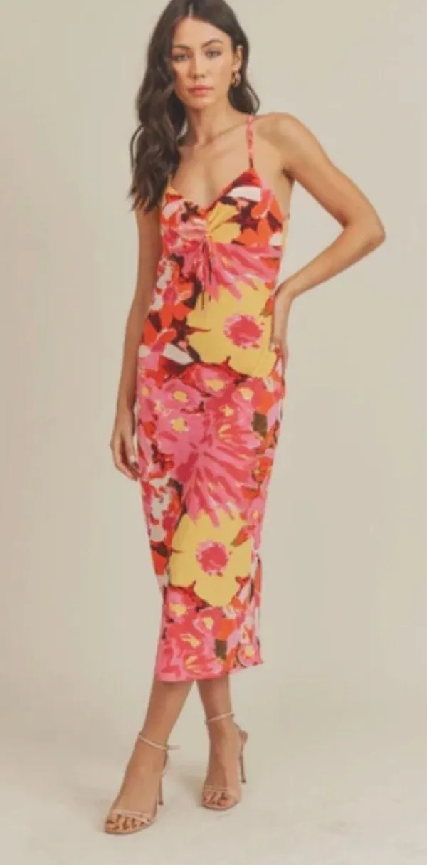 Lush floral midi dress - Image 4