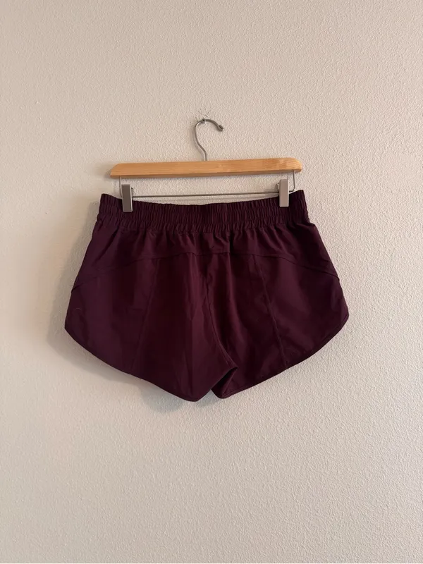 ZYIA Women's Deep Plum Athletic Shorts with Zip Pockets - Image 3