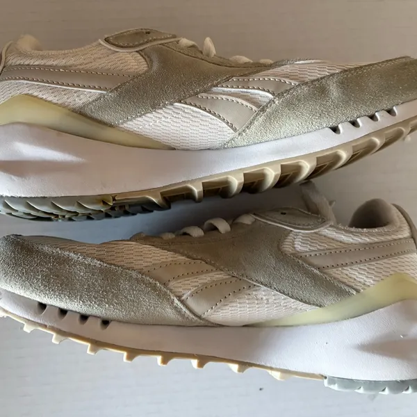 Reebok White and Light Gray Athletic Shoes - Image 2