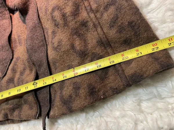 Women’s TRIBAL Wool Blend Coat: brown with Jaguar Print Size:4 - Image 16