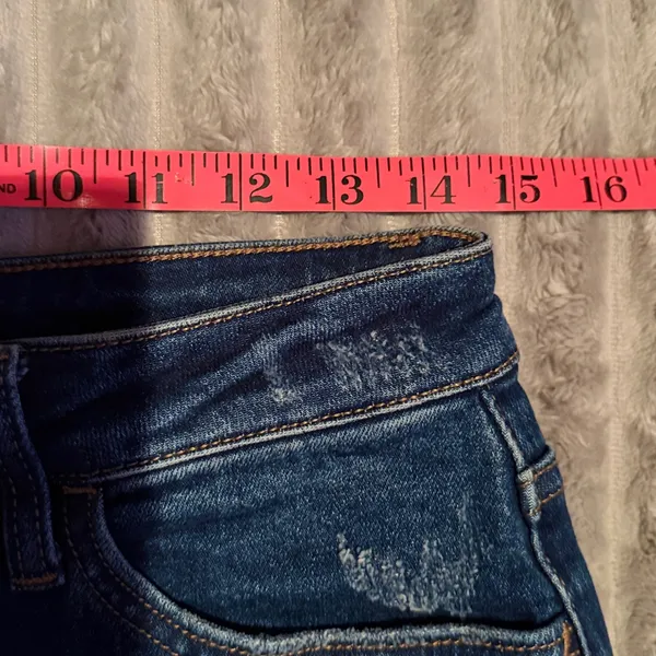 Vervet Los Angeles High Rise Distressed‎ Skinny Jeans Dark Wash VT1196 Size 29 - Image 5