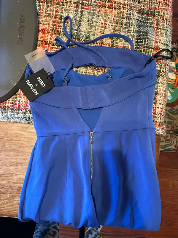 NBD Cobalt Blue Cut Out Jumpsuit - Image 5