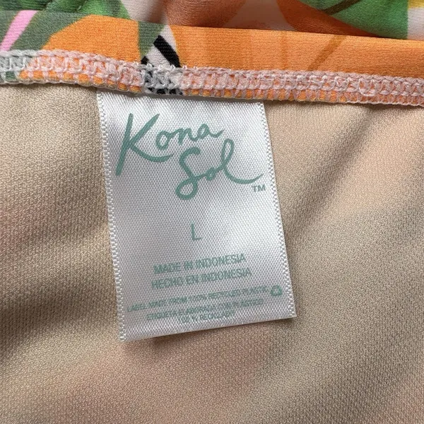 Kona Sol Floral Medium Coverage Hipster Bikini Bottom Size Large New NWT - Image 5