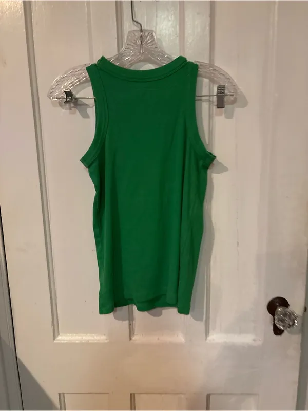 LOFT Kelly Green Ribbed Tank Top - Image 4