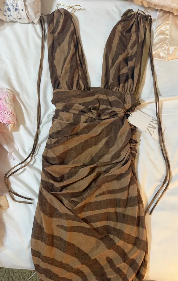 Animal Print Mini Dress - Image 2
