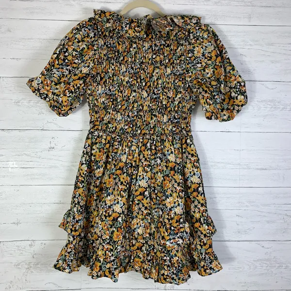 English Factory plunge V smocked floral mini dress XS - Image 5
