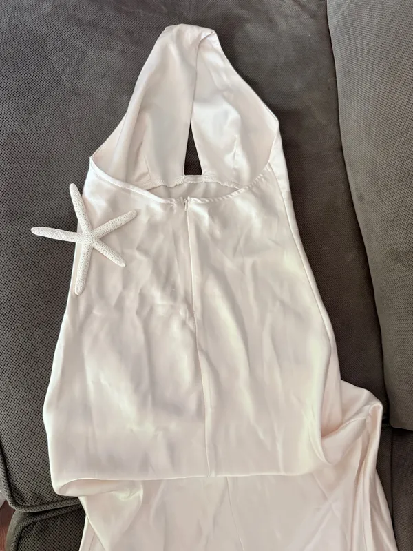 Off white silky dress Size XS - Image 3
