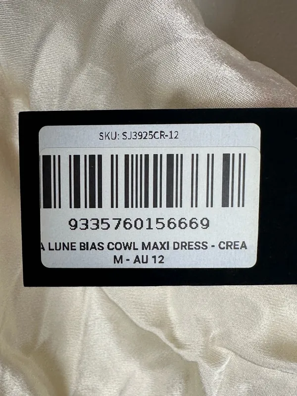 Shona Joy La Lune‎ Bias Cowl Cream Satin Maxi Dress Women’s 8 NWT - Image 9