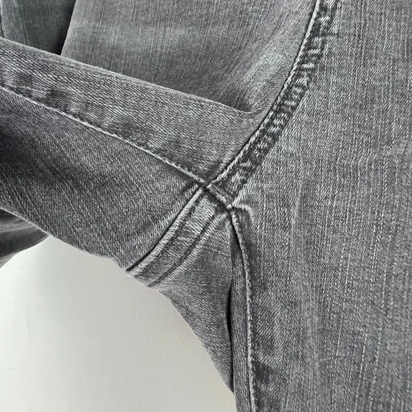 Madewell 9" High-Rise Skinny Jeans in Black Sea Raw Hem Plus Size 37 EUC T2555 - Image 4
