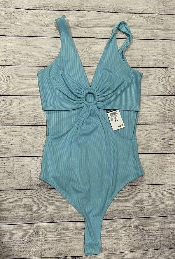 Blue Cut Out Bodysuit Size XS - Image 2