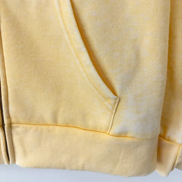 Las Vegas Yellow Burnout Zip-Up Hoodie - Image 3