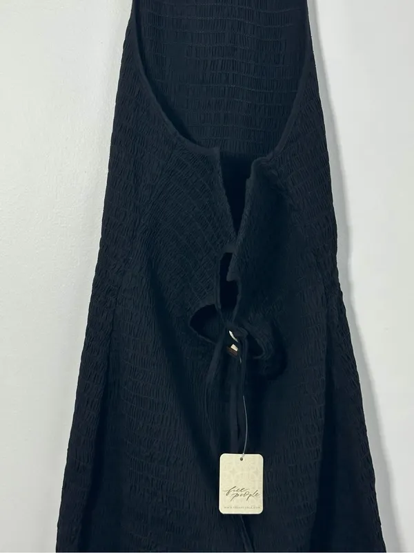 Free People Black Smocked Iyla Dress Size Small NWT - Image 5