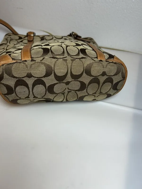 Coach 6612 Medium Signature Canvas Leather City Tote Shoulder Bag Handbag - Image 3