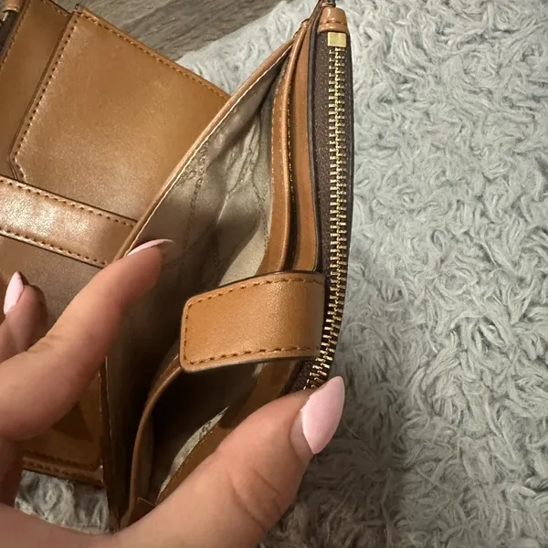 Michael Kors Pink and Brown Clutch Wristlet - Image 5