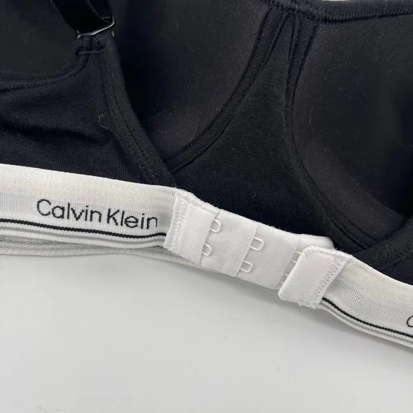 Calvin Klein Black Wireless Logo Band Bra - Image 9