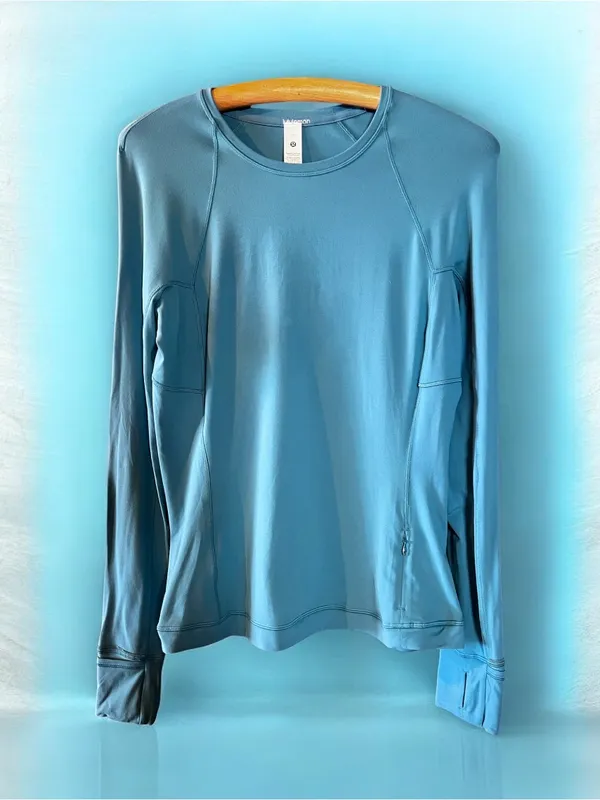 Lululemon It's Rulu Run Long Sleeve Shirt 10 Fitness Yoga Activewear Athleisure - Image 3
