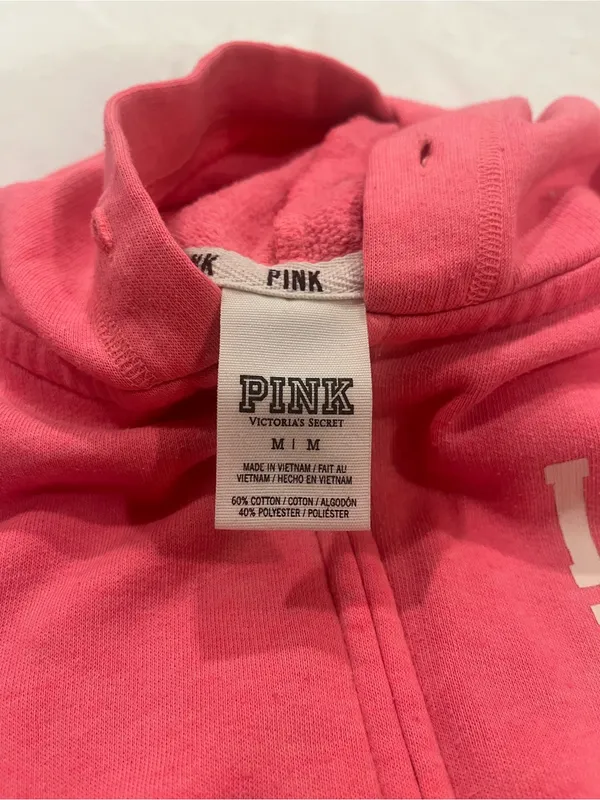 Victoria's Secret PINK Zip Up Hooding Jacket - Size Medium - Image 5