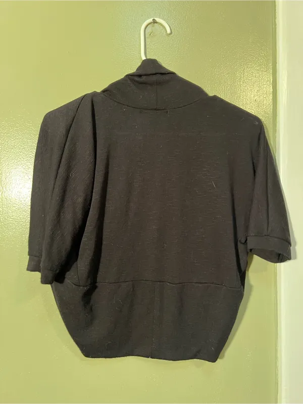 BCX Dress Women's‎ Size XS Bolero Short Sleeve Cropped Cardigan Sweater Black - Image 4