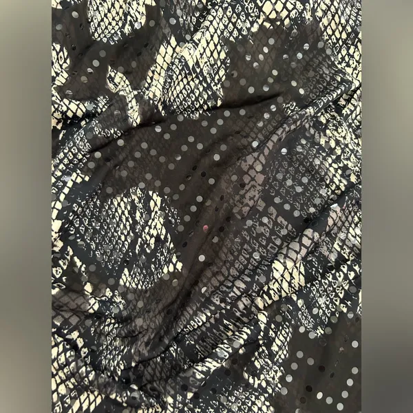 Express Snakeskin Pattern Ruched Strapless Tube Top - Image 5