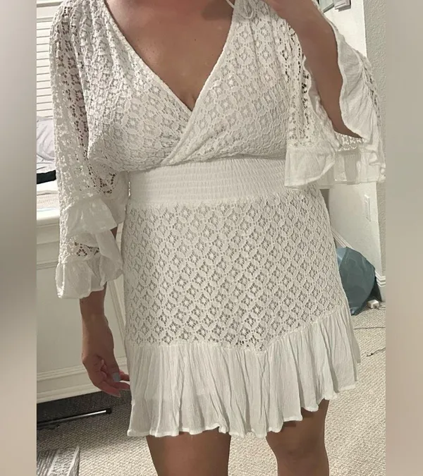 Japer white romper/dress size small - Image 5