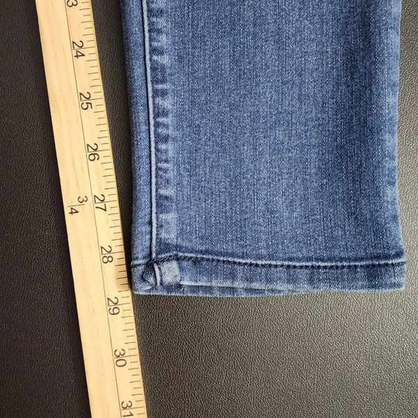 Democracy Womens Ab solution‎ Blue Denim Wash Stretch Slimming Skinny Jeans 14 - Image 8
