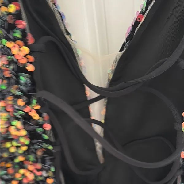 Black Sequin iridescent prom dress - Image 6