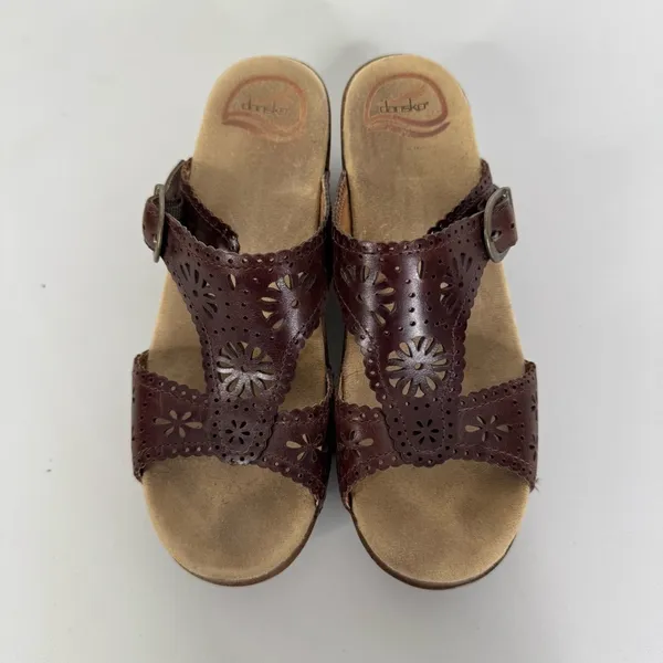 Dansko Brown Leather Clog Sandals Size 38‎ - Image 4