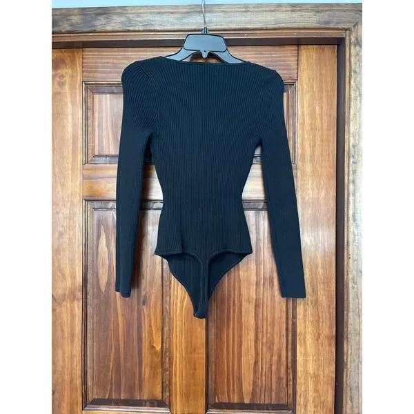Abercrombie & Fitch knit Sweetheart neckline bodysuit M - Image 4