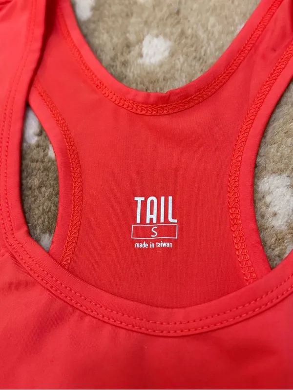 Tail Activewear Tennis Dress S Red Racerback Pleated Ruffle Hem Golf Athletic - Image 5