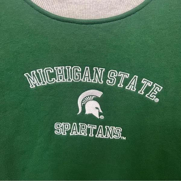 Hype and Vice NWT Michigan State Rookie Sweater Pullover Raglan Fleece Cropped - Image 8