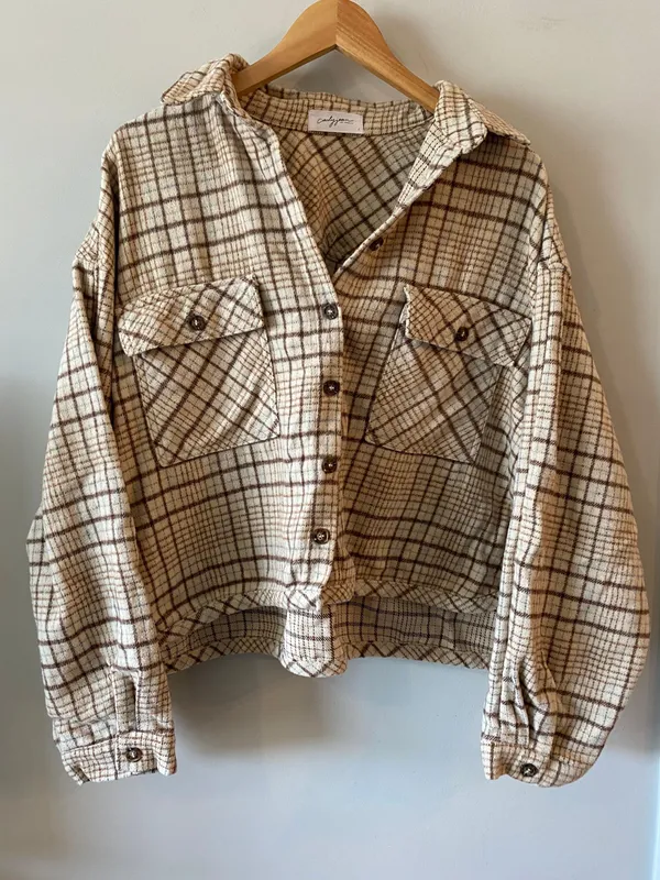 Carly Jean Los Angeles Plaid Jacket - Image 5