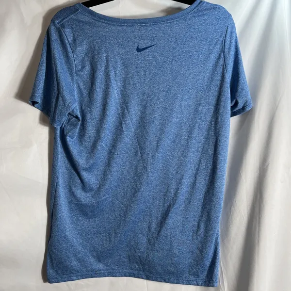 Nike Dri-Fit T-Shirt Woman Large Blue Short Sleeve Round Neck Top Relaxed Fit - Image 2