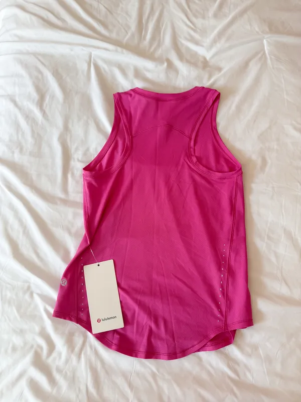 Lululemon Sonic Pink High-Neck Running And Training Tank Top Size 2 - Image 2