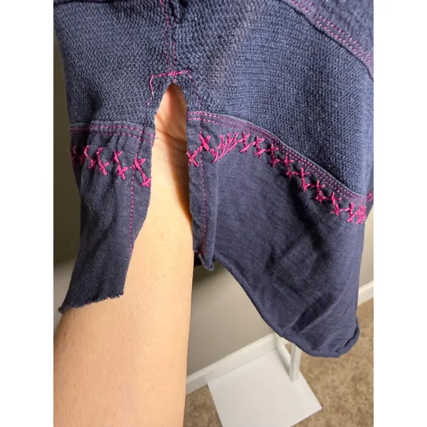 Free People Persuasion Embroidered Peasant Tunic Blouse M‎ Boho Cottagecore - Image 7