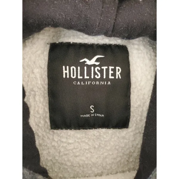 Hollister Hoodie Women Size Small Blue Tie-Dye Long Sleeve Pullover Logo FLAW - Image 5
