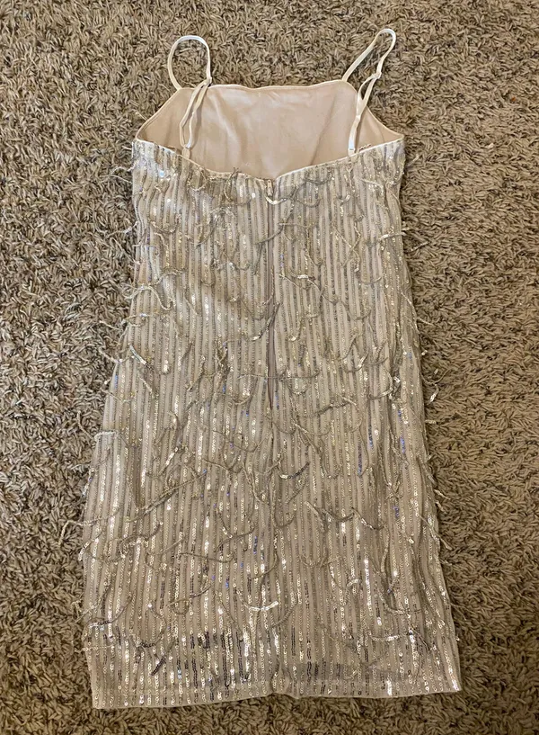 Gold Sequin Party Dress Size XS - Image 2