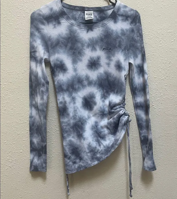 Pink Victoria Secret Tie-Dye Long Sleeve Top - Image 8