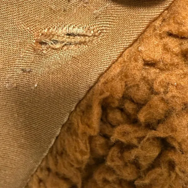 Free People Womens Teddy Peacoat Rust Orange Faux Fur Sherpa Jacket Size XS - Image 15