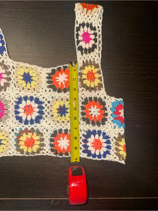 Bohemian Crochet Square Tank Top - Multi/White - Image 5