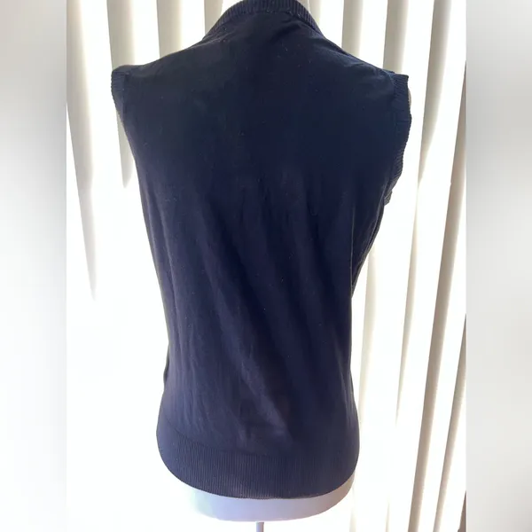 J.Crew Vintage Lightweight Slim Fit Black Sweater Vest Women’s Size M - Image 2