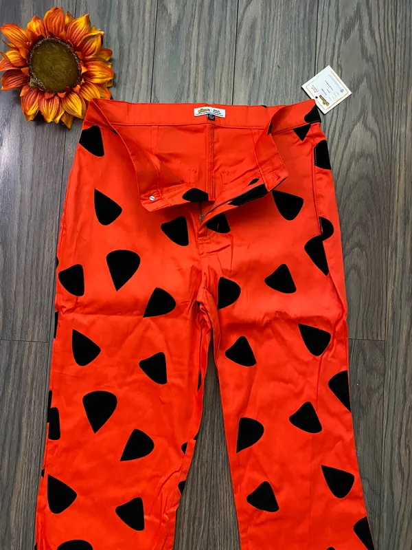 Unique Vintage NWT SMAK PARLOUR The Flintstones Bell Bottoms MEDIUM - Image 3