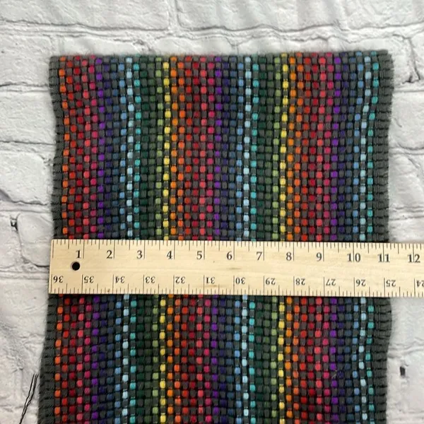 Merona Scarf Rectangular Rainbow Weave Warm Soft - Image 7