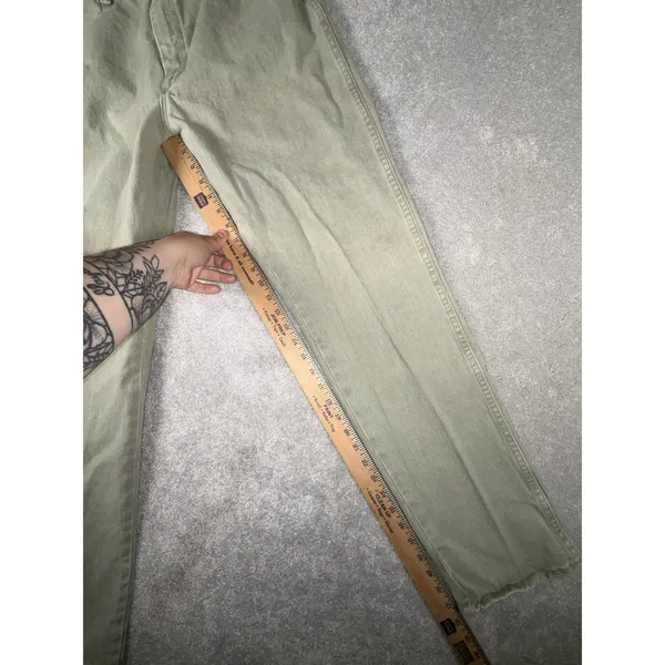 VTG Women's 90s Denim Wrangler Jeans WPL6428 15x32‎ (30x32) Cowgirl Cut Green - Image 9