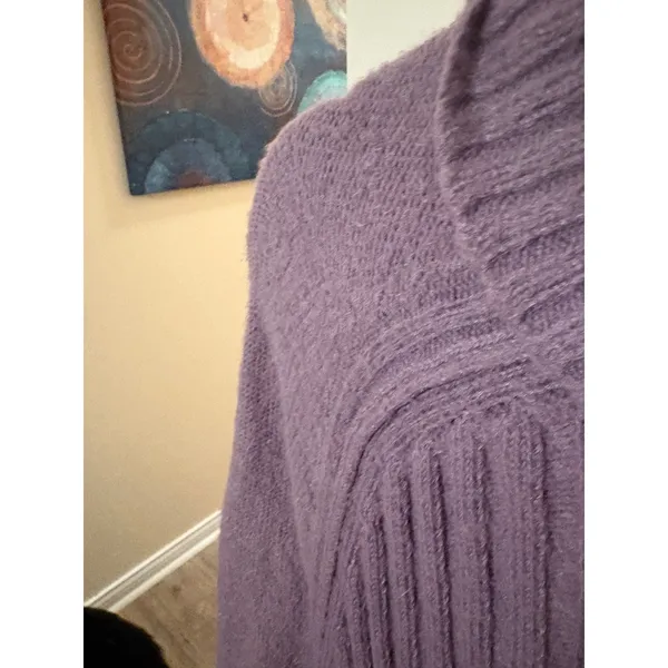 Altar'd State Purple Ribbed Turtleneck Sweater Soft Knit Lavender Women Medium - Image 2