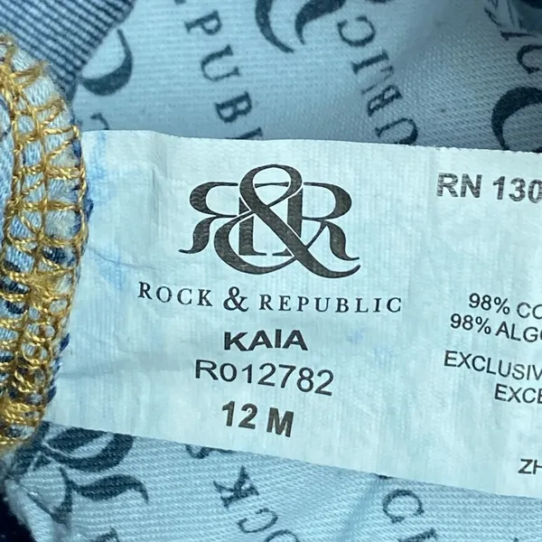 Rock & Republic Kaia Distressed Denim Jean Size 12 - Image 8