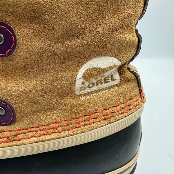 Sorel Joan of Arctic Waterproof Snow Boots Womens Size 6 Suede Faux Fur Mid Calf - Image 2